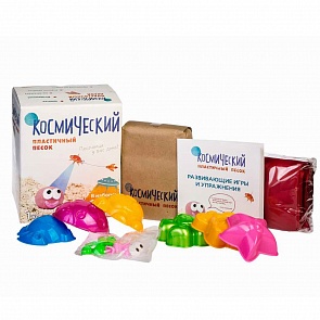 Песок космический - зеленый 1 кг, песочница и формочки (Волшебный мир, КП03З10Н)